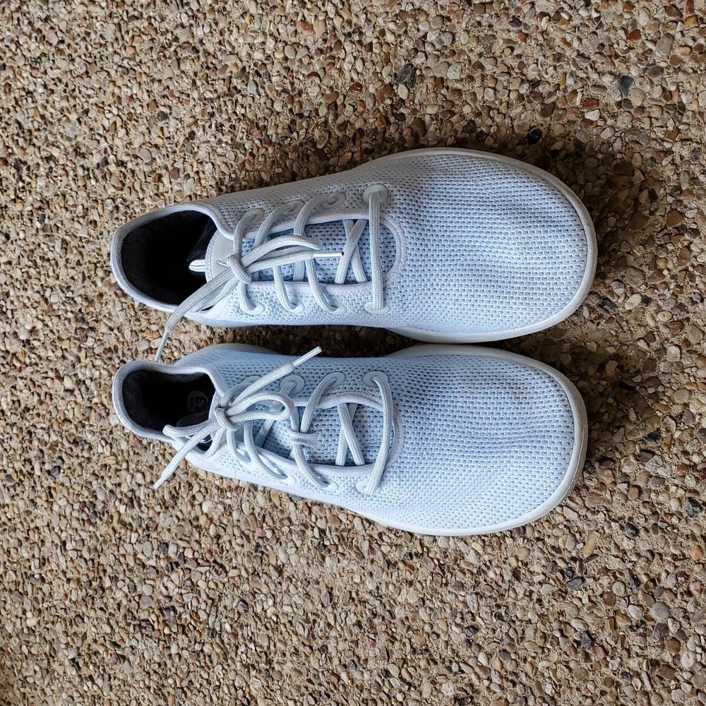 Allbirds Men's Tree Runners in Pale Blue(White Sole), Size 13